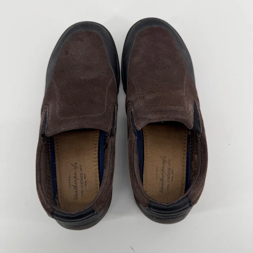 Weatherproof‎ Vintage Local Mens 11 Brown Suede Slip On Casual Shoes 684811